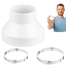 150mm to 100mm Round Ducting Reducer, 91-114mm,141-165mm Stainless Hose Clips, Joint Duct Pipe Connector Adaptor for Connect Round Duct Pipe or Extractor Fans Reducer