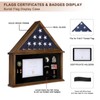Tieeqe Large Military Shadow Box - Solid Wood Burial Flag