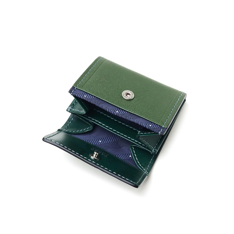 Takeokikuchi No. 728617 Max Coin Purse, Cowhide Leather, green