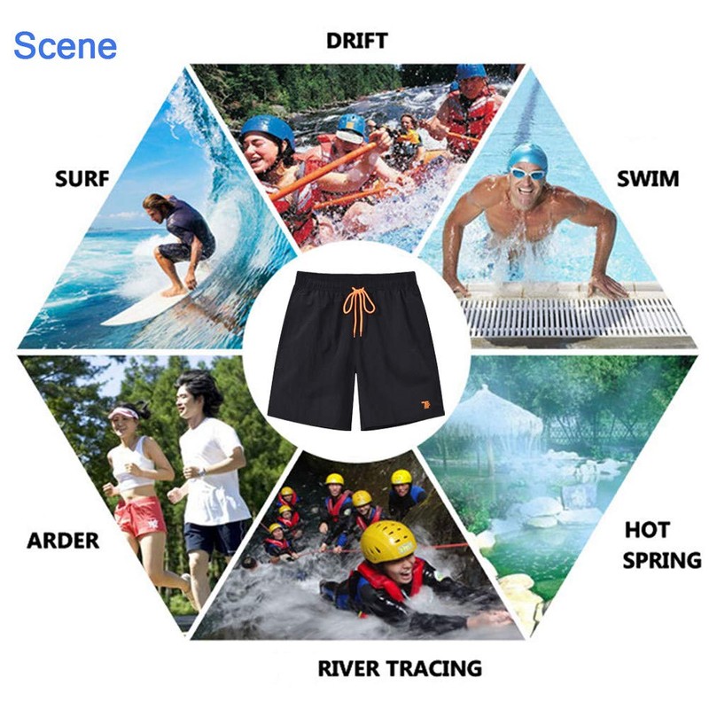 TBMPOY Men's Swim Trunks Quick Dry Beach Shorts with Mesh