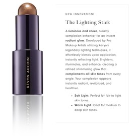 Kevyn Aucoin the Lighting Stick, warm light (medium to deep skin tones): Makeup complexion enhancer. Reflects light, appear radiant. Made in Italy.