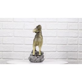 Wildlife Animal Taxidermy Bighorn Sheep Ram Standing On Rocky Steppes Figurine