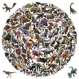 100pcs Jurassic Dinosaur Stickers for Lids, Cool Dino Waterproof Stickers for Boy Girl Children Water Bottle, Phone, Computer, Skateboard, Bike, Luggage, Notebook, Scrapbook
