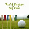 BambooMN Decorative Golf Tee Bamboo Cocktail Sandwich Skewer Picks -