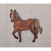 Tan/Bay Horse - Facing Left - Animals - Embroidered Iron