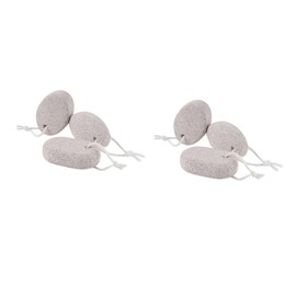 Healvian 6pcs Pumice Stone Foot Rasp Natural Callus Remover for Smooth Feet Care Scrubber Rounded Edges for Easy Handling for Home Pedicure and Skin Health