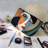 Livel lhood Abstract Face Makeup Bag Cute Small Organizer Zipper