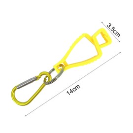 Homtone Glove Holder, Practical Glove Clip, Non-Slip Glove Clip with Carabiner, Safety Work Clips, Glove Grabber Holder for Masks, Gloves (Yellow, Pack of 12)