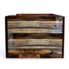 Bar Caddy - Rustic Wood Planks - 3 Compartment Caddy