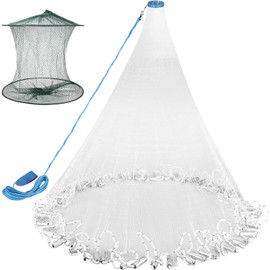 Red de pesca Neween de 6 pies con trampa para camarones y plomada de zinc