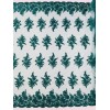 Mia Fabrics Flower Lace Sequins Fabric - Hunter Green Embroidered