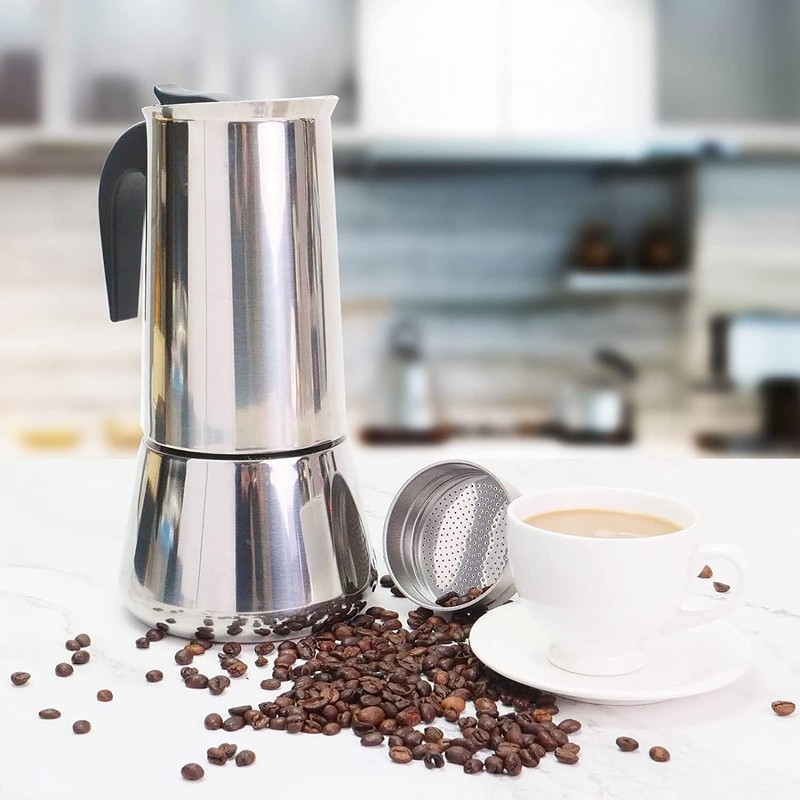 Vaolvpant 12Cup Big Belly Moka Pot Percolator Italian 600ML 20oz