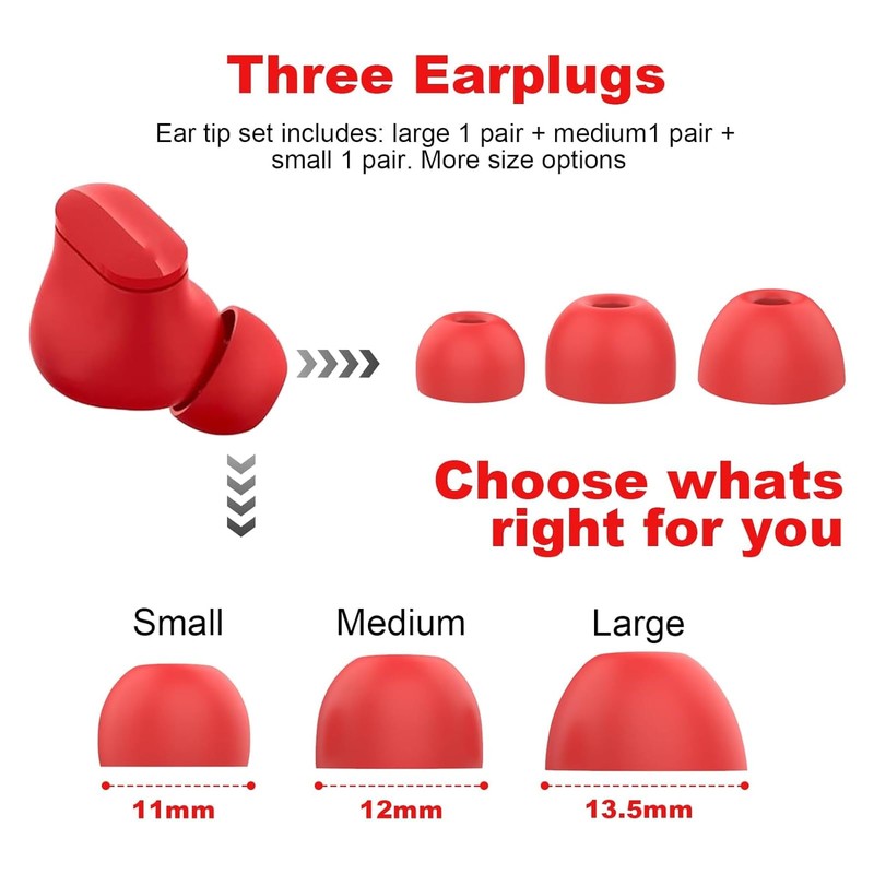 Eartips Compatible with Fit Pro Studio Buds Headphones,3 Pairs, Soft