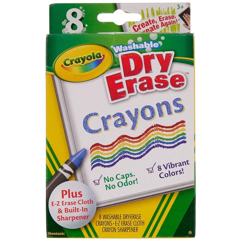 Binney & Smith Dry-Erase Crayons Classic Box of 8