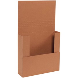Aviditi Brown Kraft Easy-Fold Mailing Boxes, 12 x 11 1/2 x 3 Inches, Pack of 50, Crush-Proof, For Shipping, Mailing and Storing