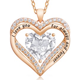 KIMBI STAR 925 Sterling Silver 18K Rose Gold Plated Necklace, Anniversary & Birthday Gift For Her, Mom & Wife Gift