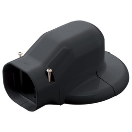 Inaba Denko LDWM-70-K Cosmetic Plumbing Cover for Wall Corner Air Conditioner Cap, Wall Removal, Black