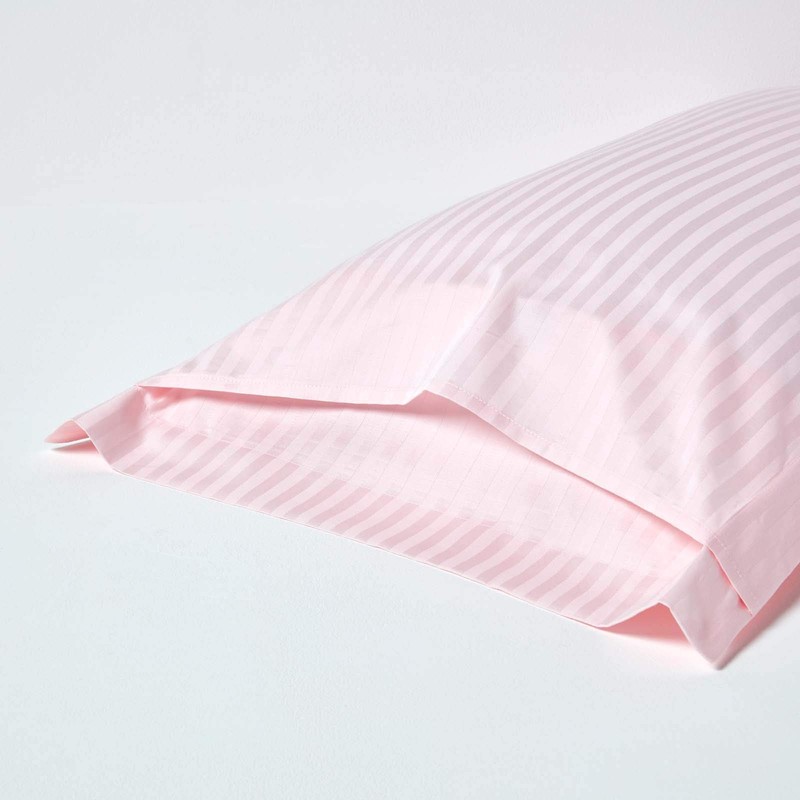 HOMESCAPES Pink Pure Egyptian Cotton Oxford Pillowcase Standard Size 330
