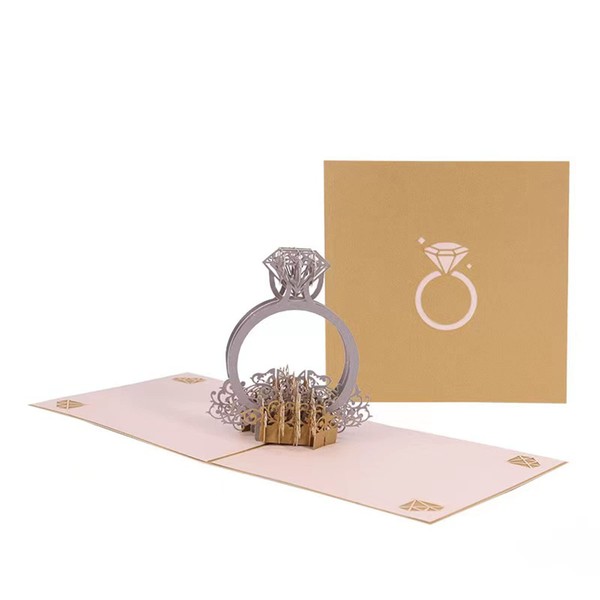 Sumlache 3D Pop Up Greeting Card for Propose Anniversary Wedding