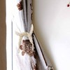 2 PCS Curtain Rope Tiebacks Natural Cotton Hand Knitting Curtains