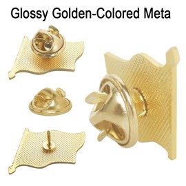 Rhungift 10Pack Proudly New Brunswick Flag Lapel Pins,Jewelry Quality Gold Enamel Canadian Province Flag Pins,Canada pins