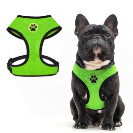 BINGPET No Pull Dog Harness,Soft Mesh Breathable All Weather Vest Harness,Safety Protection Design Durable Adjustable Step-in Easy Walk Dog Harness for Small Medium Large Dogs(Green,M)