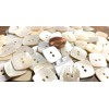 Unbranded 6 Fabulous Iridescent Cream Square River Pearl MOP Buttons