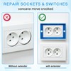 4pcs Electrical Box Extenders, 1/4" Receptacle Outlet Box Extenders Single