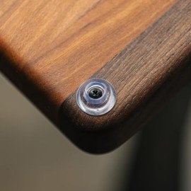 WALRUS OIL - Cutting Board Feet, Rubber Bumper Protectors with Stainless Screws (Clear, 1/2") 8-Pack