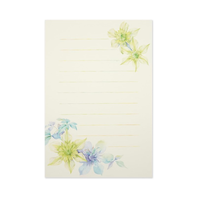 Postcard Postcard, Summer Pattern, Simple (Clematis) HGS-226 (17), 10 Sheets
