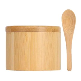 DECHOUS Salt Box with Magnetic Closure Lid Round Seasoning Container for Kitchen Spices for Storing Salt Pepper and Seasonings Practical and Stylish Kitchen Storage