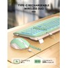 SABLUTE Wireless Keyboard and Mouse Combo, Ergonomic Wave with Wrist