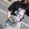 Fashion Bum Bag Silver Metallic Sequins Bag Belt Bag Sequins