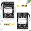 Feifeiya 2 Pcs Composition Notebook Book Cover Pouch with Zipper
