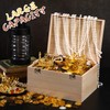 Wesiti 2 Pcs Unfinished Wooden Box 14 x 10 x