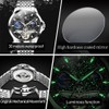 OLEVS Watches Mens Automatic Skeleton Original tourbillon Self Winding Luxury