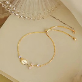 Fuezoiu Pulsera Tulipán Dijes Sofisticado Y Elegante Joyeria Mujer Regalo