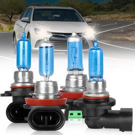 NSDXCT 9005/HB3 Halogen High Beam Headlight Bulb+H11 Low Beam Light Bulbs For Toyota Camry 2007-2018 High Performance Halogen Headlight Bulbs, 300% More Brightness Replacement for Standard Bulb,4PCS