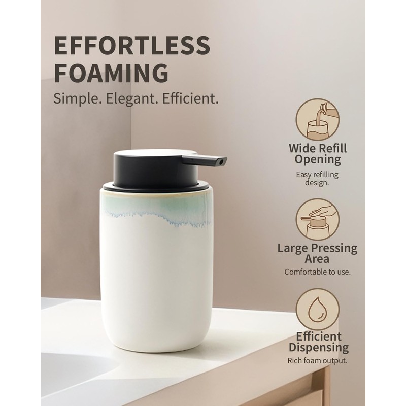 BosilunLife Foam Soap Dispenser, Hand Pump Dispenser for Kitchen Sink