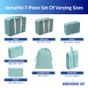 Cruise Approved Packing Cubes – 7 Piece Set with Laundry