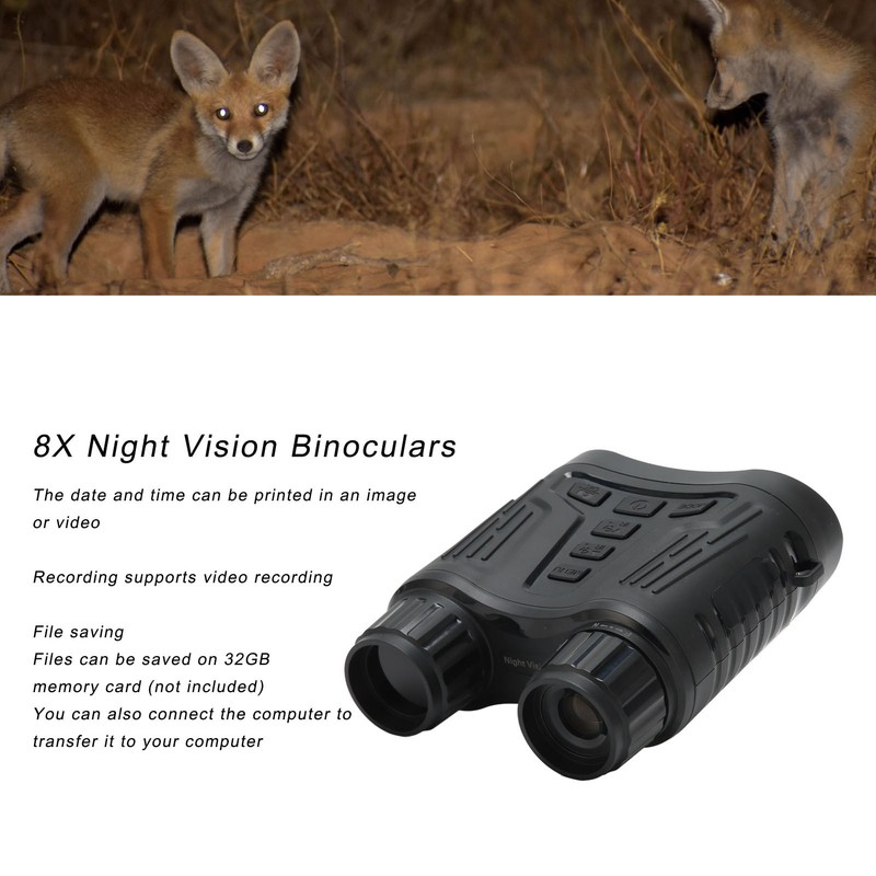 8X Night Vision Binoculars 3.2inch TFT Screen 984.3ft Range IP54