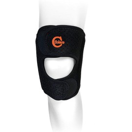 New Adjustable Advance Runners Knee Strap Support with Spiral Stays - Patella Tendonitis Wrap Jumper Knee Brace - Arthritis, Chondromalacia & Bursitis (Unisex) (One Size - Single, Black)