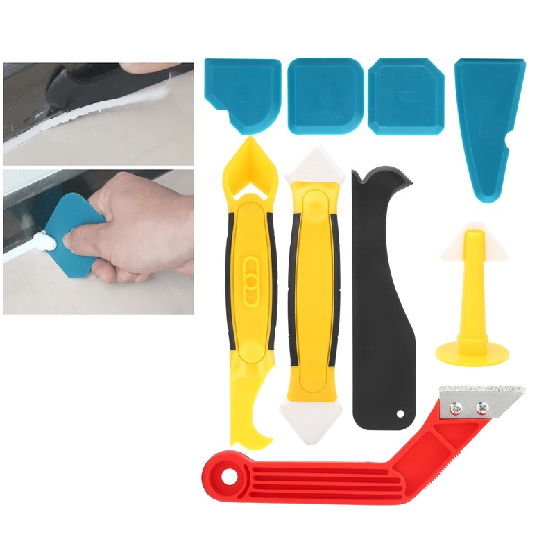 9pc set Caulking Finisher Tool Multi Functional Silicone Sealant Spatula