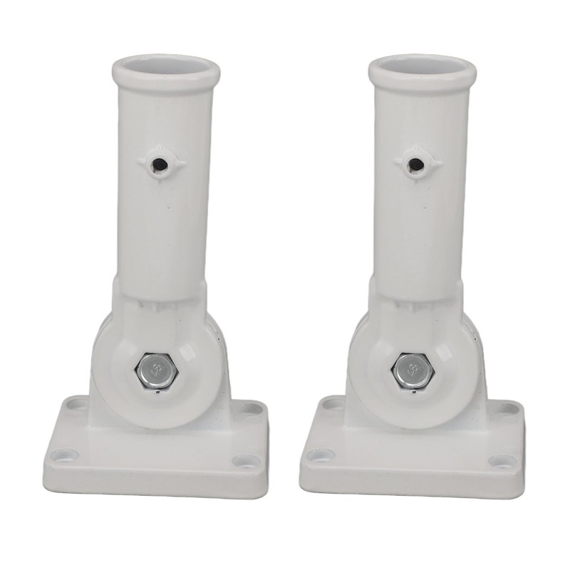 2Pcs Adjustable Flag Pole Holder Aluminium Alloy Metal Wall Mount