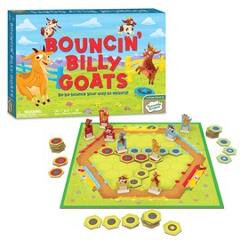 Peaceable Kingdom Bouncin’ Billy Goats Family Board Game - Practice Strategy with Family Games for Kids and Adults