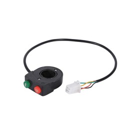 Suuonee Horn Headlight Switch, 12 V ABS Plastic Horn Headlight Black On/Off Button Handlebar Switch for Motorcycle Scooter