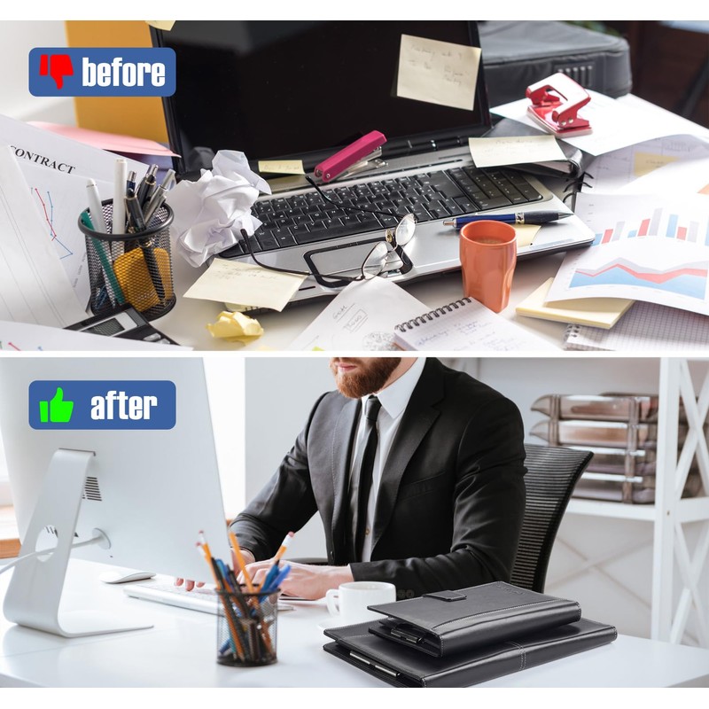 NOTEZMATE Clipboard A4 with Lid, DIN A4 Folders, Writing Case,