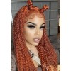Unbranded Ginger Orange 13*4 Lace Frontal Curly Wig 26inch