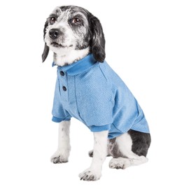 Pet Life Active 'Fur-Flexed' Relax-Stretch Wick-Proof Performance Dog Polo T-Shirt