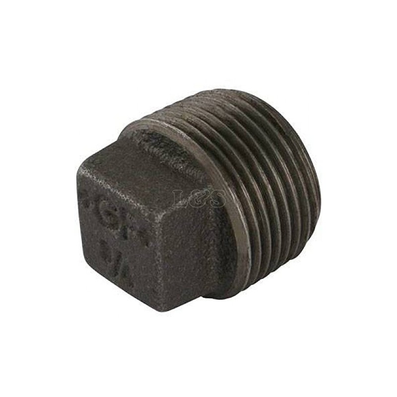 Square Headed Plug 1/2" BSP- Malleable Iron
